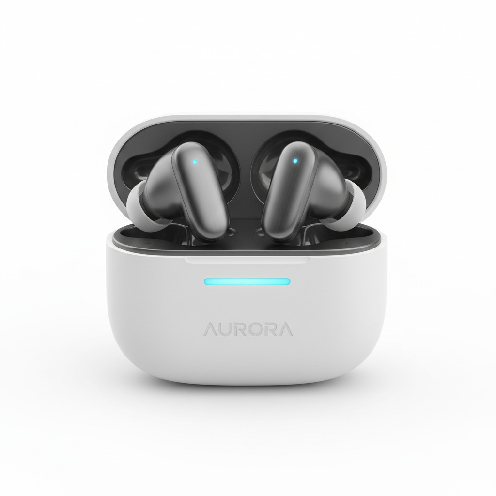 Premium Wireless Earbuds in charging case